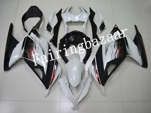 Fit for 2013-2017 NINJA300 EX300 Black White ABS Injection Bodywork Fairing Kit - Foto 1 di 9