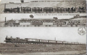 Edwardian Railway Postkarte LNWR 1837 Züge 1904 Anglo American Boat Express - Bild 1 von 2