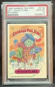1986 GARBAGE PAIL KIDS SERIES 6 #214A OFF-COLOR CLARA PSA 10 GEM MINT - Picture 1 of 2