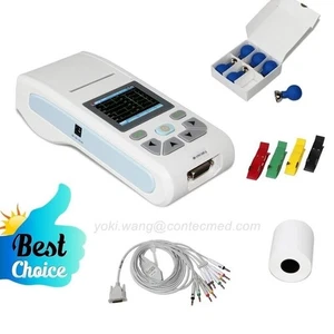 CONTEC ECG90A Touch Electrocardiograph Single Channel 12 Lead with Printer,PC SW - Picture 1 of 13