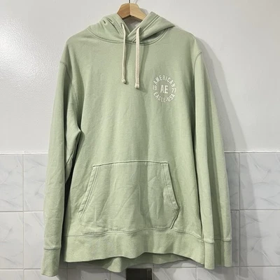 Sudadera con capucha polar súper suave XXL verde menta informal para hombre American Eagle Foto 1 de 4
