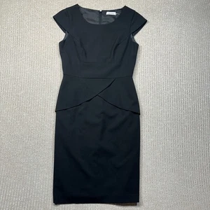 Calvin Klein Women's Black Sheath Dress Size 2 - Picture 1 of 12