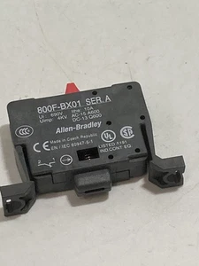ALLEN BRADLEY 800F-BX01 CONTACT BLOCK BASE MOUNT 1NC SERIES A NNB - Picture 1 of 2