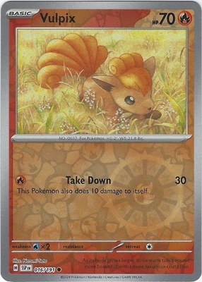 Vulpix #016/191 Sv08: Surging Sparks Reverse Holo - Pokemon - Image 1 of 2