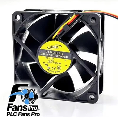 1PCS Brand New ADDA AD0712UB-A72GL DC 12V 0.3A 2.16W 70*70*25mm 3Pin Cooling Fan - Image 1 of 3