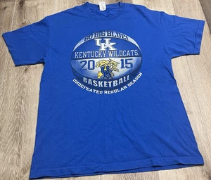 Rare Kentucky Wildcats 2015 T Shirt Blue Adult Size Large Short Sleeve T Shirt - Picture 1 of 8