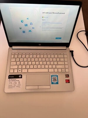 HP 14-DK1035WM 14'' (1TB HDD AMD Ryzen 3 3250U 3.5GHz 4GB RAM) Laptop - Silver - Image 1 of 4