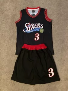 Youth Iverson Jersey + Shorts Uniform Philadelphia 76ers Basketball - 3T-Boys XL - Picture 1 of 2