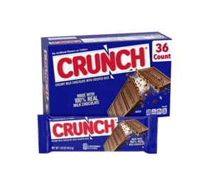 Crunch 100% Real Milk Chocolate Candy Bars,Full Size 1.55 oz (36 Count) - Picture 1 of 3