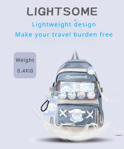 Cute Backpack My Melody Kuromi Cinnamoroll Cartoon Student Schoolbag Travel Bag - Picture 1 of 8