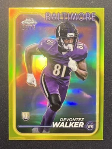 Devontez Walker RC /75 Yellow 2024 Topps Chrome Football NFL Baltimore - Bild 1 von 3