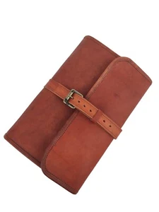 Bolsa de aseo de cuero plegable bolsa de lavado kit de afeitado organizador de viaje estuche de maquillaje - Imagen 1 de 9