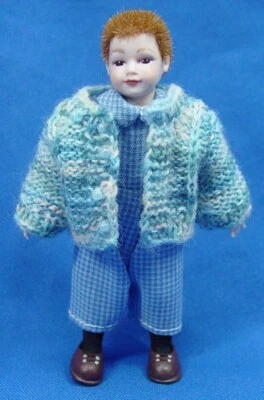 Casa de muñecas Heidi Ott #XC012 miniatura escala 1:12 niño niño muñeca 4" Foto 1 de 4