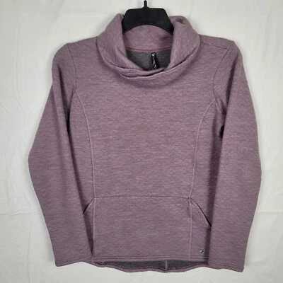 Sudadera Kuhl Grande Athena Top 4214 Púrpura Capucha Cuello Bolsillo Tejido Senderismo Foto 1 de 4