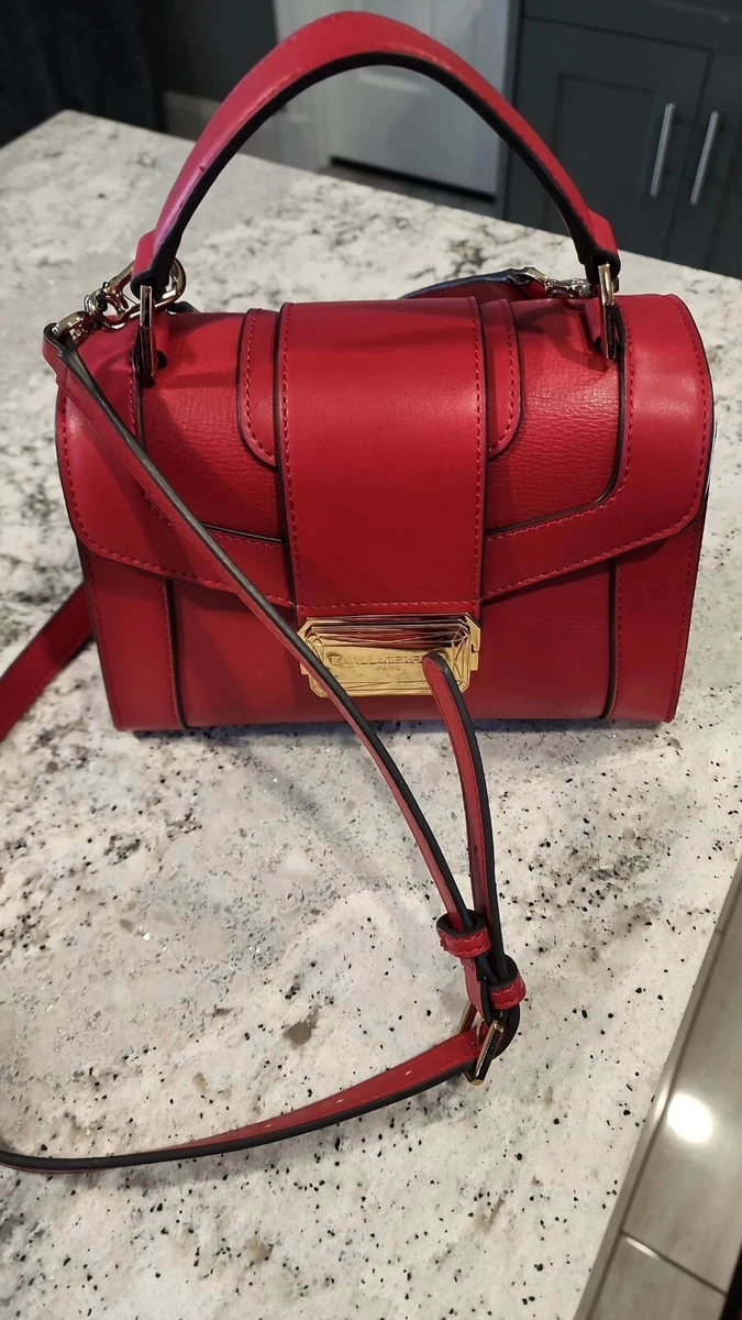 KLEIO Women's Pebble Textured Crossbody Bag – Red Faux Leather Handbag With Multiple Pockets - View #6