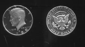 Medio dólar Kennedy 1980-S a prueba de vestido gema bu (D328) - Imagen 1 de 3