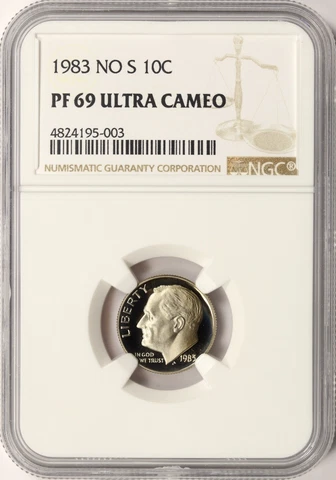 1983 No S Proof 10c Roosevelt Dime NGC PF69UCAM Cover