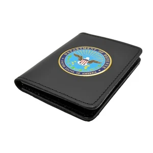 Perfect Fit DOD Defense Dept Double ID Leather Military ID Card License Holder - Picture 1 of 4