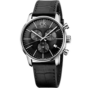 Calvin Klein Men's City Black Dial Watch - K2G271C3 - Picture 1 of 1