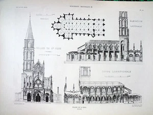 Eglise de St Père (Yonne) planche début XX° - Picture 1 of 1