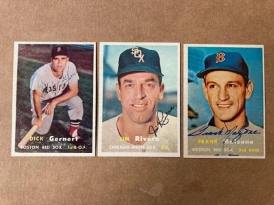 Tarjeta Topps 1957 firmada por Jim Rivera ¡NM! JSA precertificado Foto 1 de 3