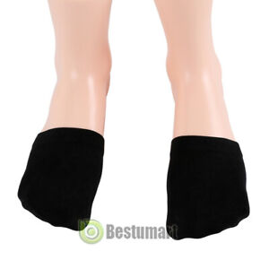 Women's Seamless Toe Topper Half Liner Socks Cotton 2-10 Pairs w/Non-Skid Bottom