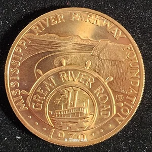 GREAT RIVER ROAD FUNDACIÓN MISSISSIPPI RIVER PARKWAY 1970 TOKEN T5715 - Imagen 1 de 4