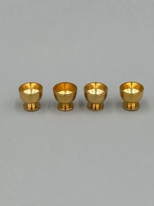 4er Set Vintage Puppenhaus Miniatur goldfarbene Kelche Kelch DETAILS LESEN - Bild 1 von 5