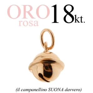 ciondolo CHIAMA ANGELI CAMPANELLA oro ROSA 18kt. 750/1000 nascita gravidanza - Foto 1 di 7