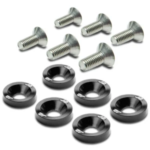 J2 ALUMINIO NEGRO M8 x1.25 KIT ARANDELAS PARACHOQUES/CUERPO GUARDABARROS PASO ROSCA + PERNO/TUERCAS - Imagen 1 de 1