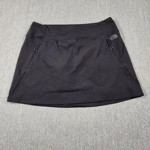 THE NORTH FACE Womens L Flashdry Skort Skirt Lined Black Tennis Golf Hiking - Picture 1 of 10