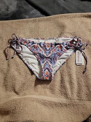 RAISINS Women's Blue Stretch Side Tie Aquarius Rising Bikini Swimsuit Bottom L - Image 1 of 4