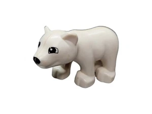 Lego Duplo Polar Bear Cub Figure White - Picture 1 of 6