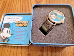 Mickey Mouse 75 Years of Fun Watch in Commemorative Disney Tin, New In Box. - Picture 1 of 4