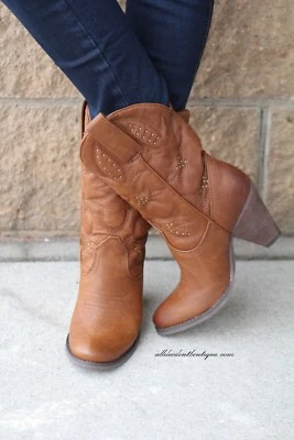 Botas de Cowgirl Dallas Muito Voláteis Marrom Moda Feminina NOVA Boutique Cowboy - Imagem 1 de 4