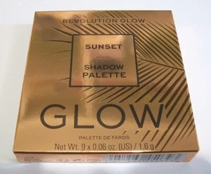 Paleta de sombras de ojos REVOLUTION Beauty Makeup Glow SUNSET 9x 0,06 oz / 1,6 g sellada - Imagen 1 de 3