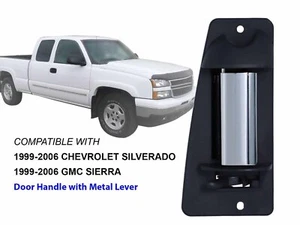 For Outer Metal Door Handle 99 - 06 Silverado Sierra Extended Cab Rear Passenger - Picture 1 of 9