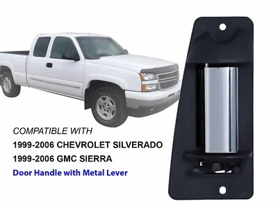 Manija de puerta exterior de metal para pasajero trasero Silverado Sierra 99-06 cabina extendida Foto 1 de 4