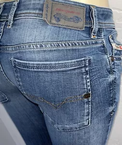 Auth Men's DIESEL SLEENKER Slim-Skinny Button Fly 084BE Stretch jeans-Sz 27 x 30 - Picture 1 of 11