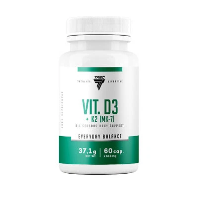 TREC NUTRITION VITAMIN D3 + K2 (MK-7) Knochengesundheit Calciumaufnahme