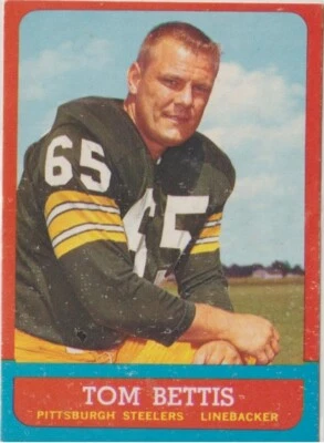 TOM BETTIS: 1963 TOPPS FOOTBALL CARD # 132 SP PITTSBURGH STEELERS - Image 1 of 2