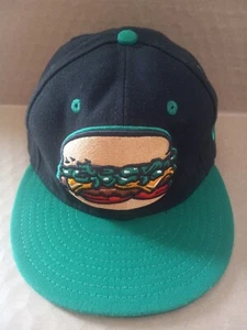 New Era Isótopos Albuquerque Negros Verde Chile Hamburguesa con Queso 6 3/4 Equipado - Imagen 1 de 6