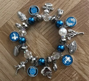 Detroit Lions Charms Bracelet - Picture 1 of 2