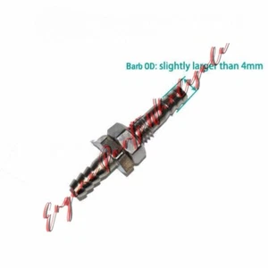 1/8" inch 4mm Brass Bulkhead Fitting Hose Barb Connector Tube Joiner 5/32"in - Picture 1 of 2