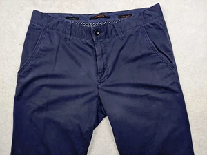 Pantalones ajustados Alberto para hombre 33x36 (35x30) flexibles azul marino tiro medio oscuros - Imagen 1 de 12