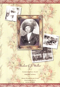 USPS FDC Ceremony Program #3181 C1 Madam C J Walker Black Heritage Business 1998 - Picture 1 of 7