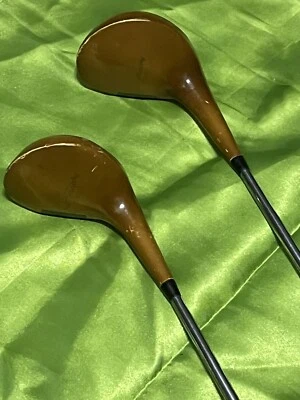 Palos de golf Northwestern Bob Murphy clásicos vintage de madera 1 y 3 Foto 1 de 4