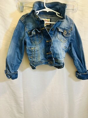 Chaqueta vaquera para niñas casa de muñecas talla 4. Volantes traseros Foto 1 de 2