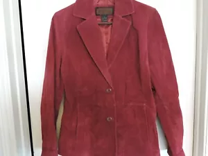 Siena size 8 wine colored suede Blazer jacket - Picture 1 of 6
