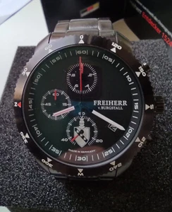 Armbanduhr Chronograf Freiherr von Burgstall Entdecker 1524 mit Stoppuhr neu - Bild 1 von 15
